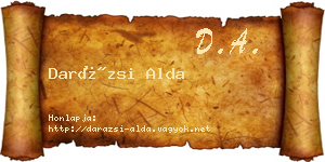 Darázsi Alda névjegykártya